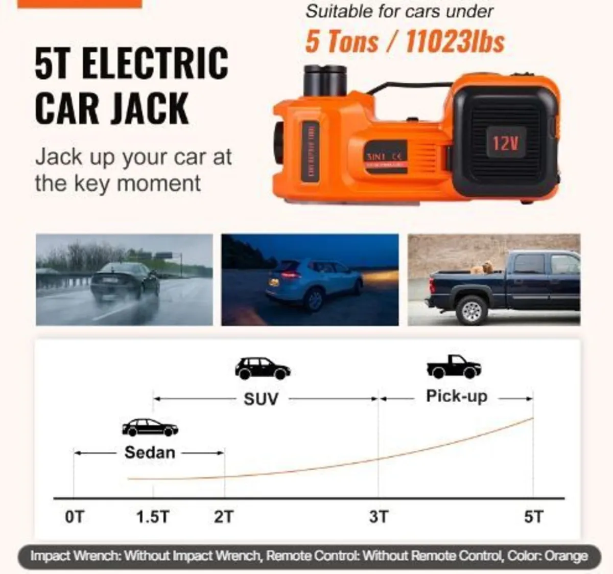 Electric Hydraulic Car Floor Jack 5 Ton 12V - Image 3