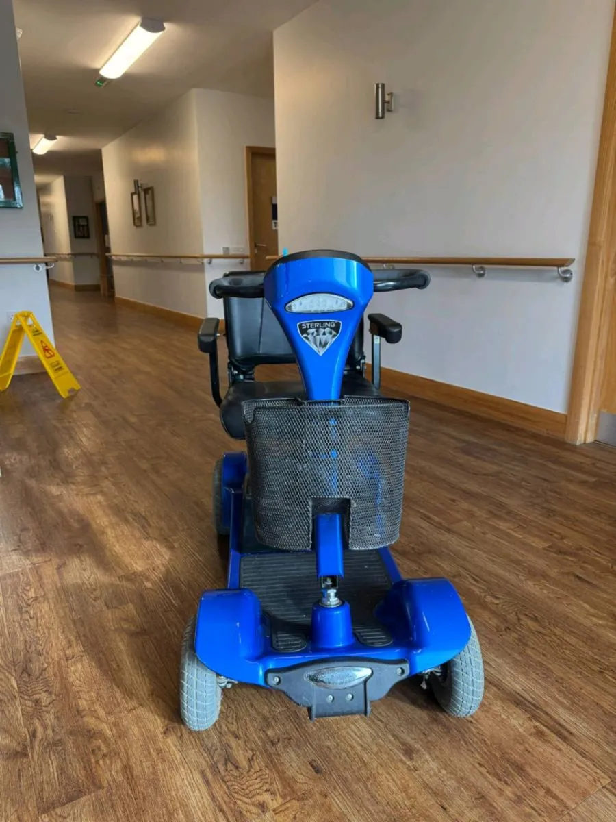 Sterling Blue Mobility Scooter with Basket - Image 3