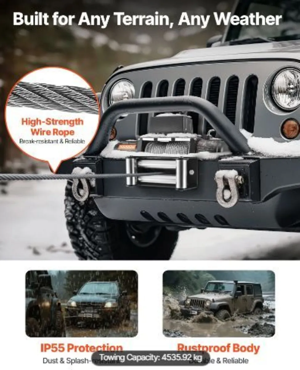 Electric Winch, 4500 kg Load Capacity - Image 2
