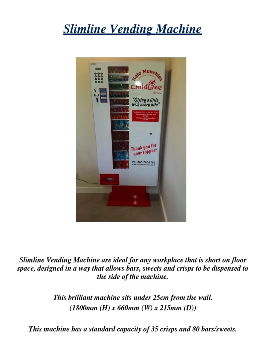 Slim vending machines