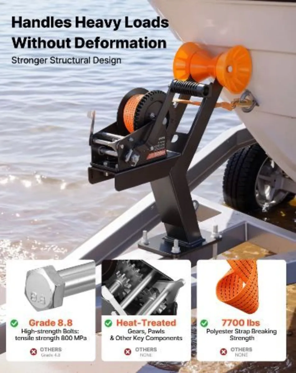 Boat Trailer Winch Stand with Roller, - Image 4