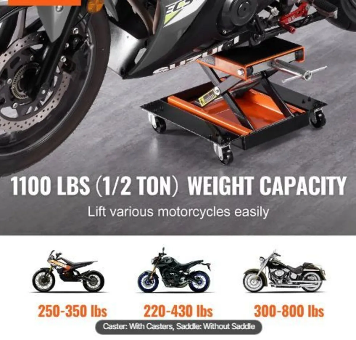 Motorcycle Lift ATV Scissor Jack Dolly - Image 3