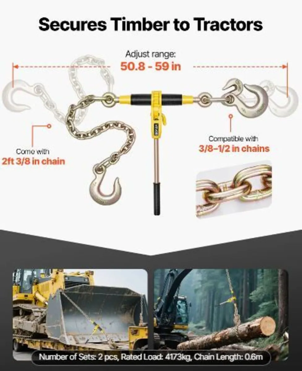 Ratchet Chain Binder, 4173 kg Working Load - Image 4