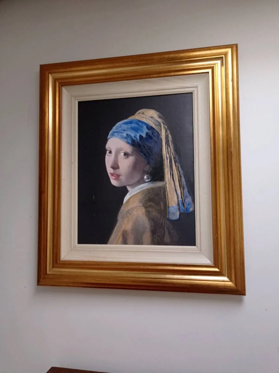 Girl with the pearl earring oil painting - Image 1