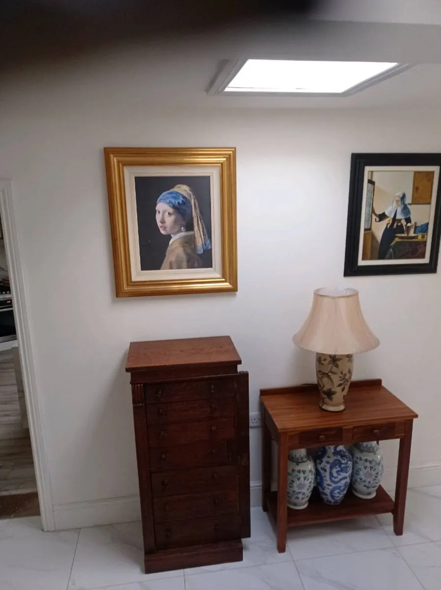Girl with the pearl earring oil painting - Image 3