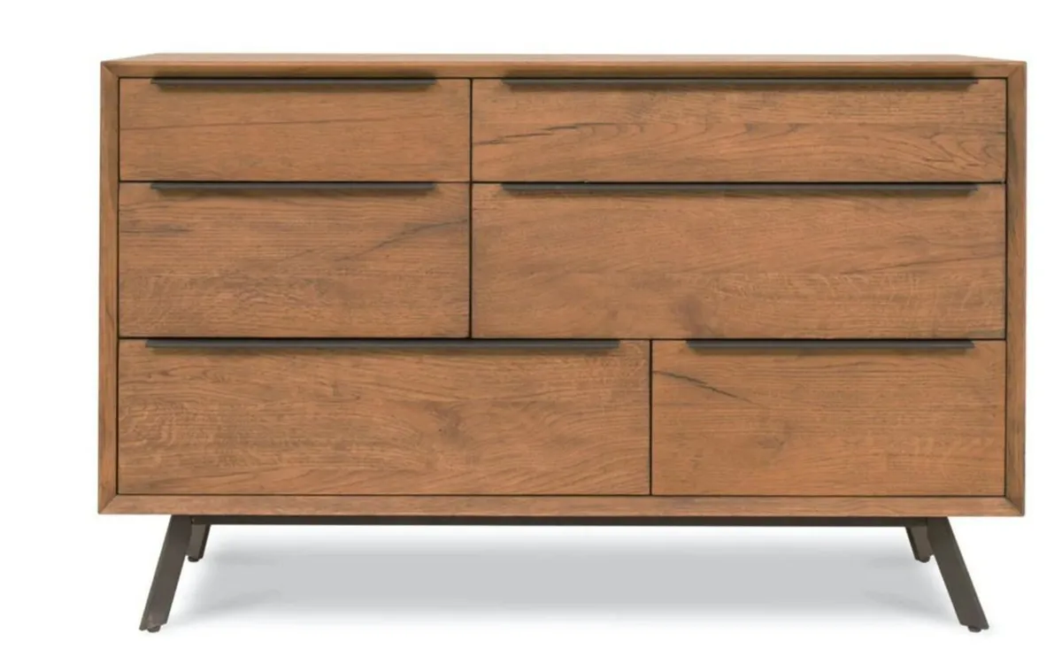 Hamilton Dresser | 6 Drawer | Aged Oak Veneer