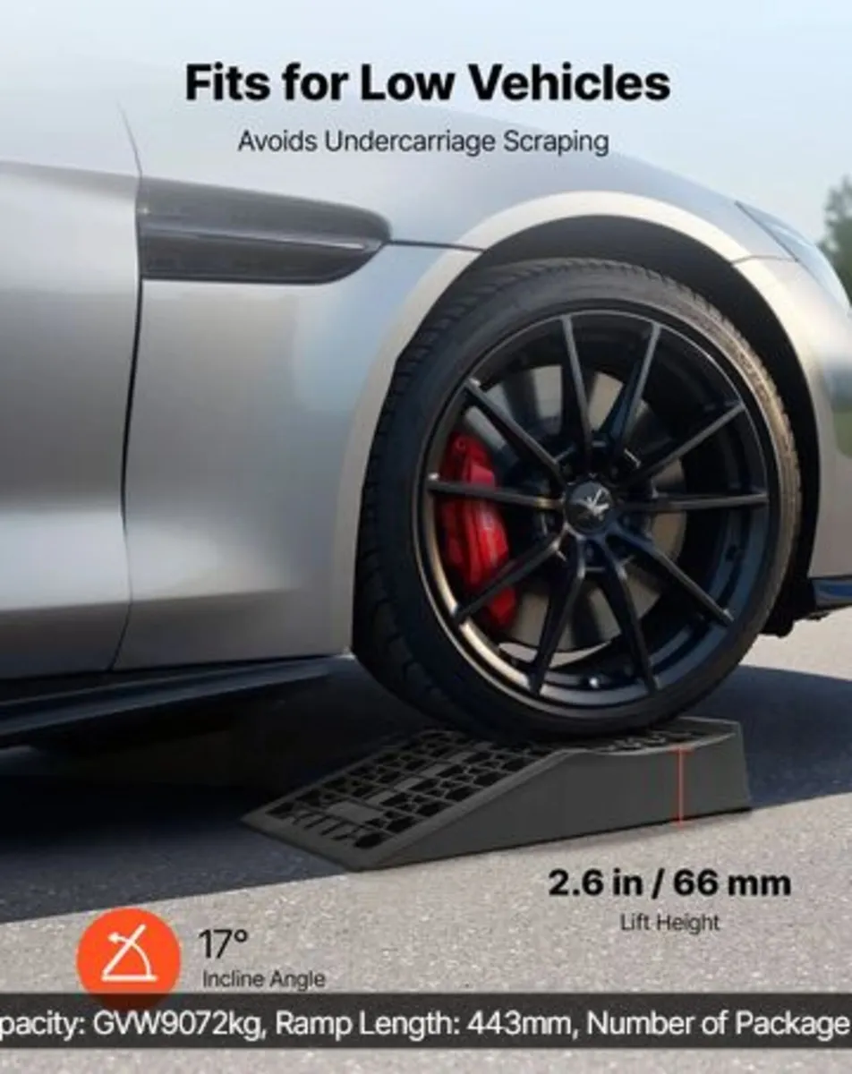 Car Ramps, 2 PCS 9072 kg GVW Capacity, 66 mm Lift - Image 2