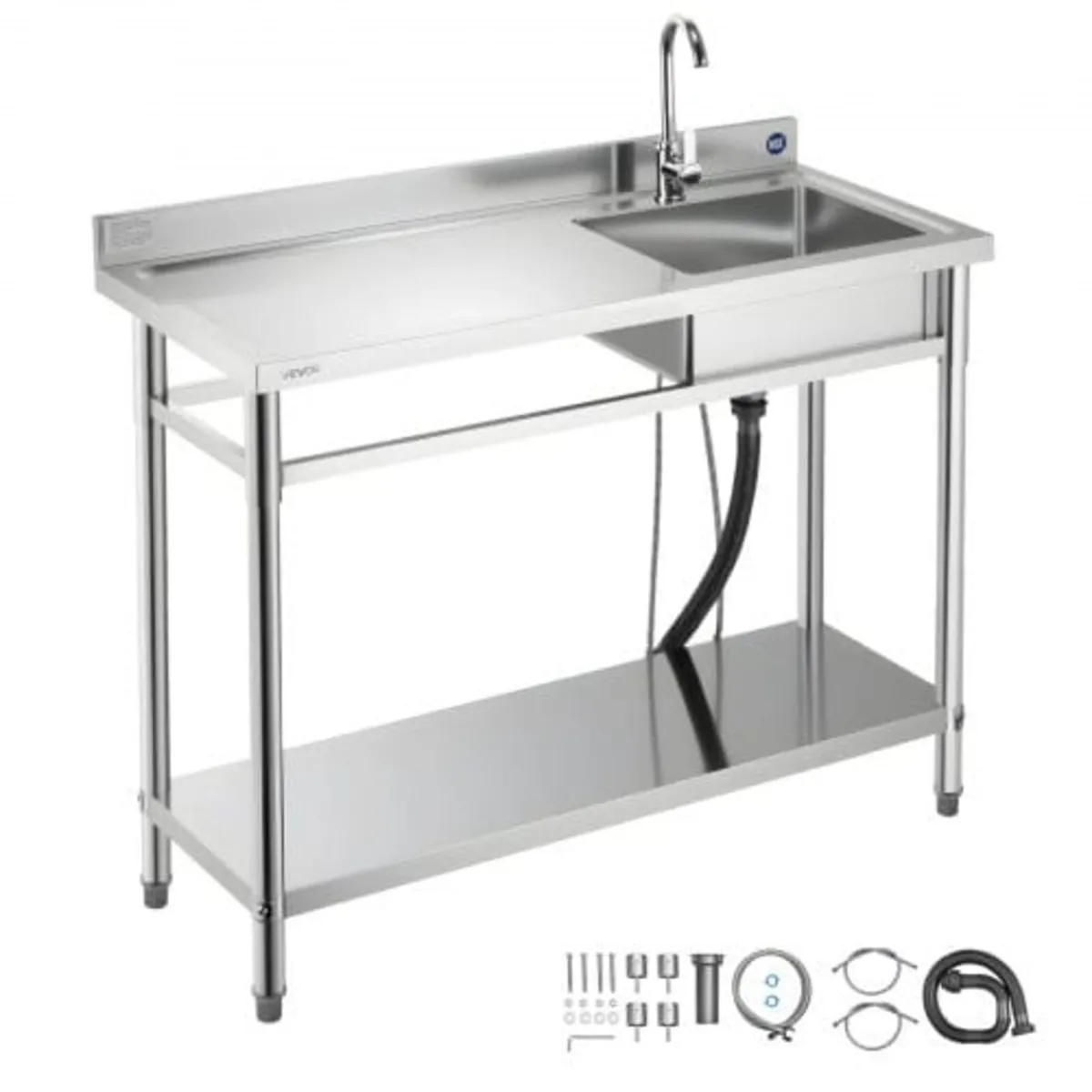 Stainless Steel Utility Sink, Free Standing Single - Image 1