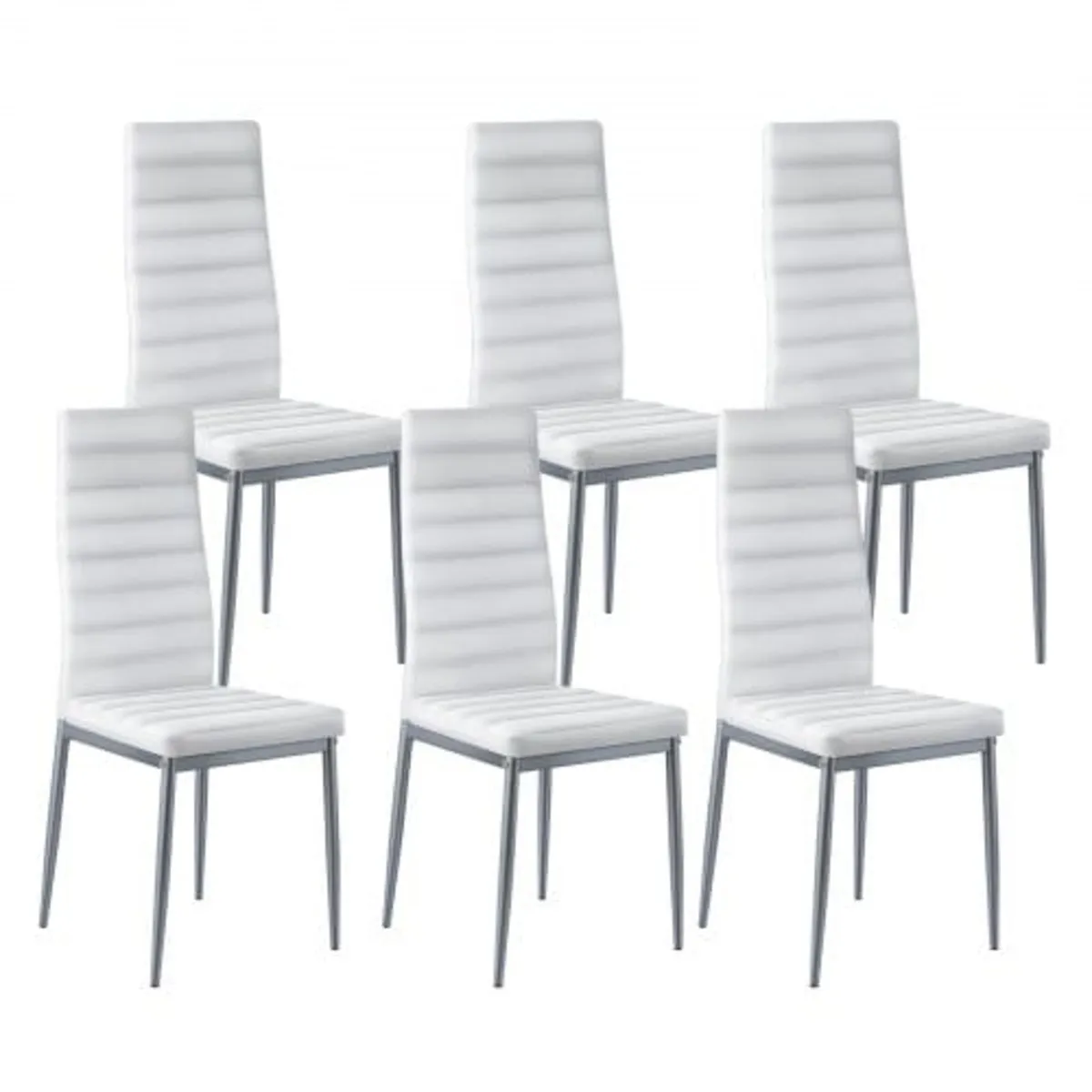 Modern Dining Room Accent Chairs Set of 6, Upholst - Image 1