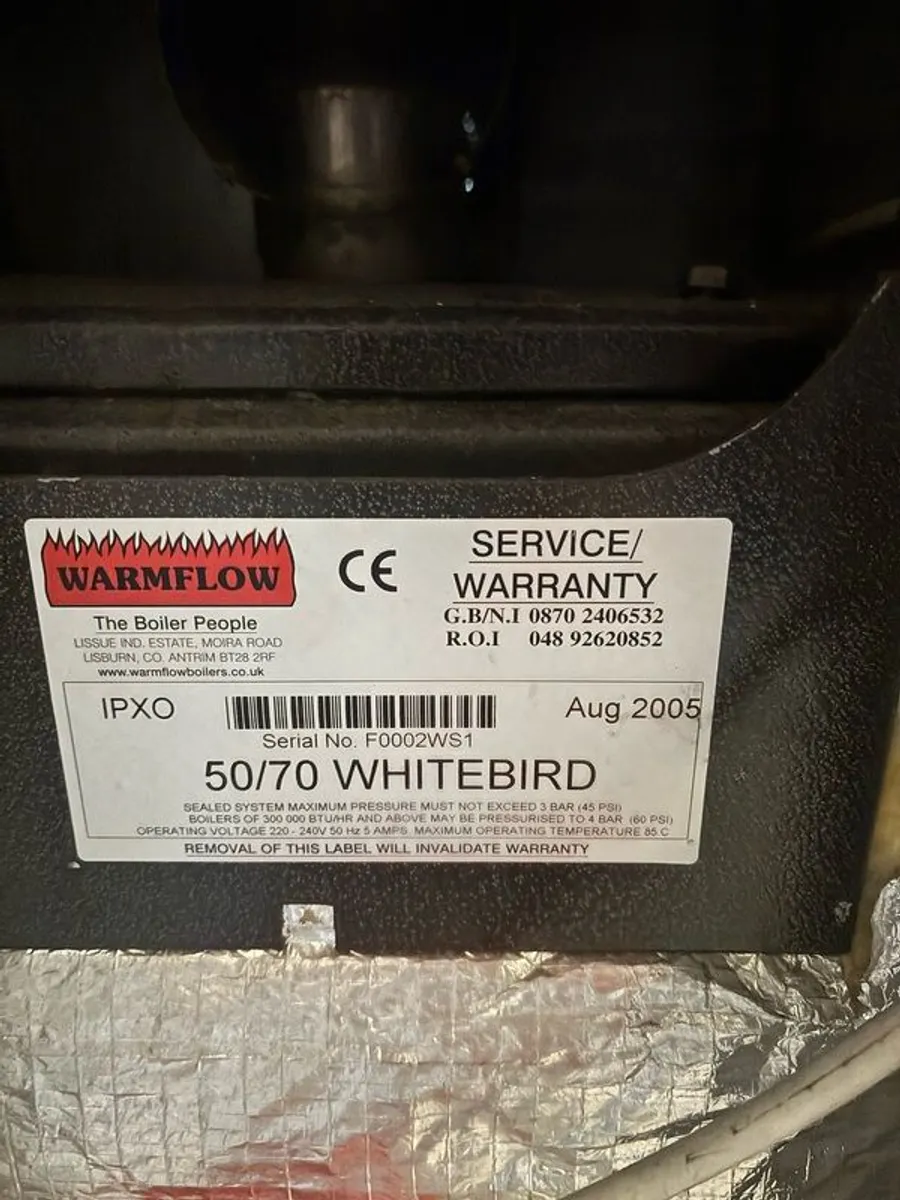 Warmflow System Whitebird boiler - Image 2