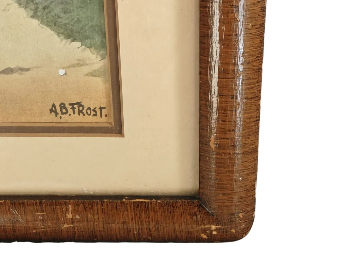A. B. Frost Framed Golf Art Print, "Temper" - Image 4