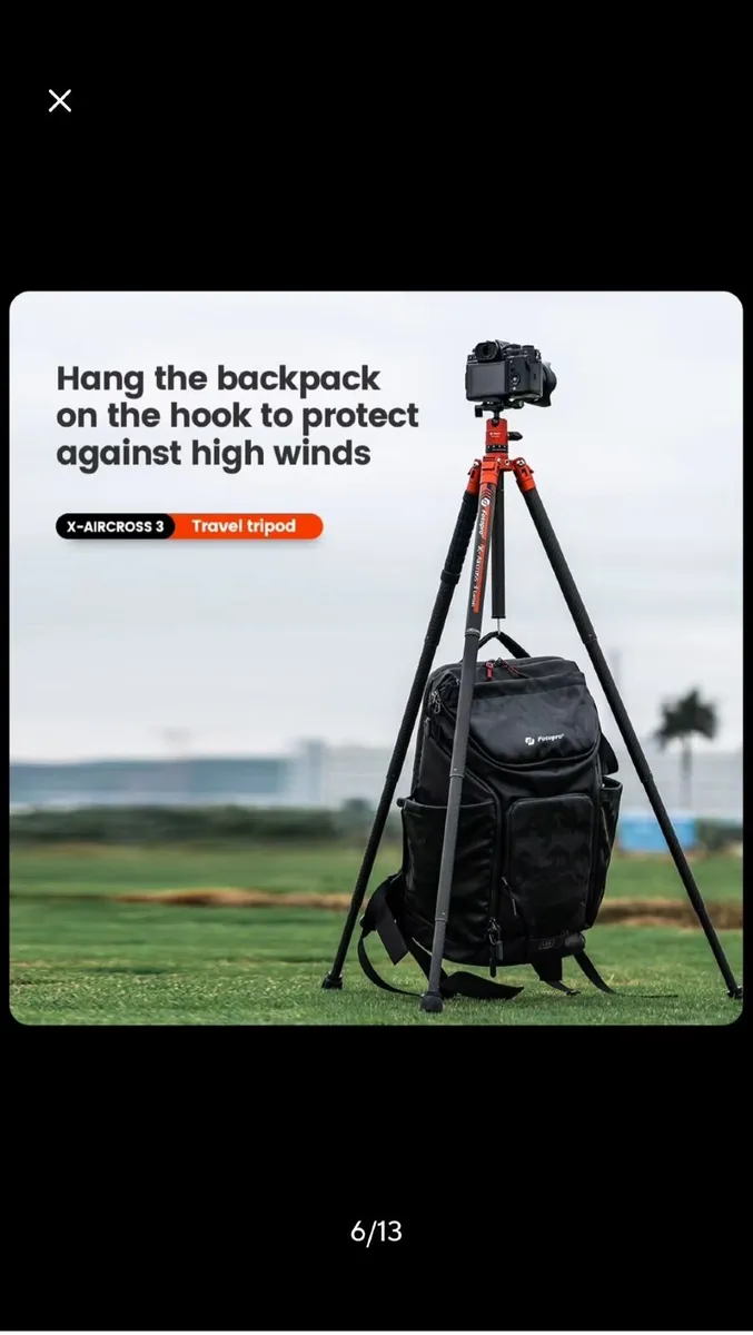 Fotopro Lightweight Travel Tripod Portable Carbon - Image 4