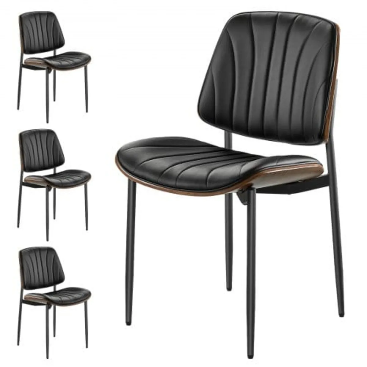 Modern Dining Room Accent Chairs Set of 4, Upholst - Image 1