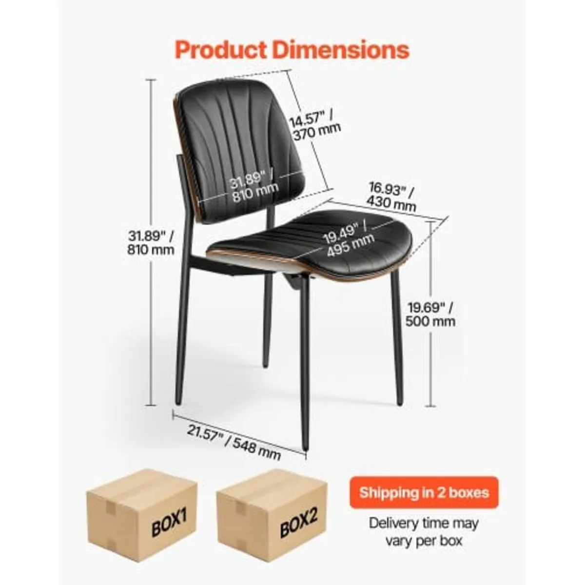 Modern Dining Room Accent Chairs Set of 4, Upholst - Image 3