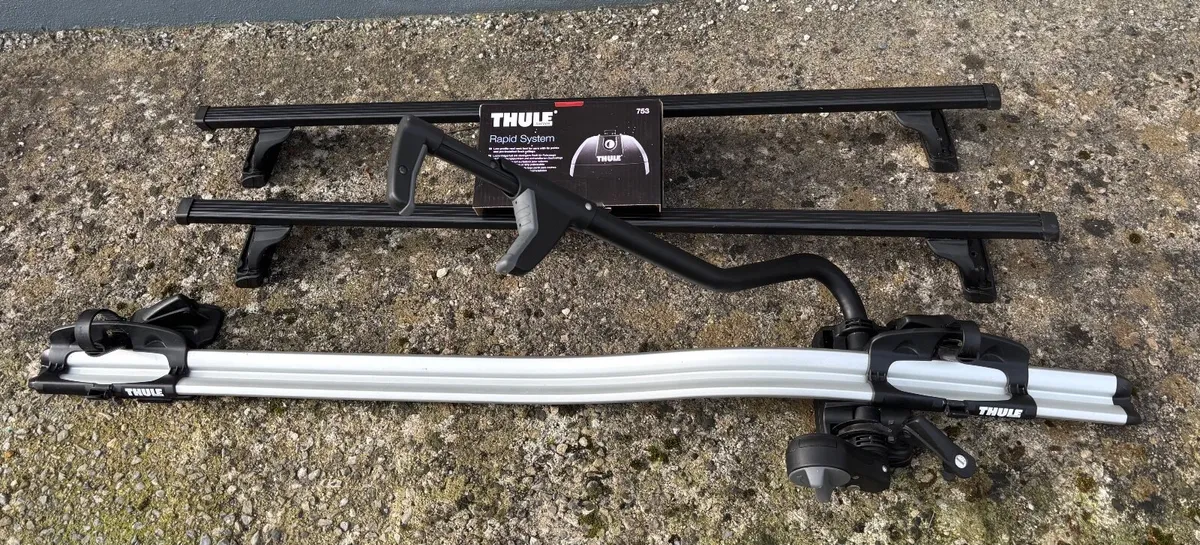 Thule bike rack and steel roof bars - Image 3