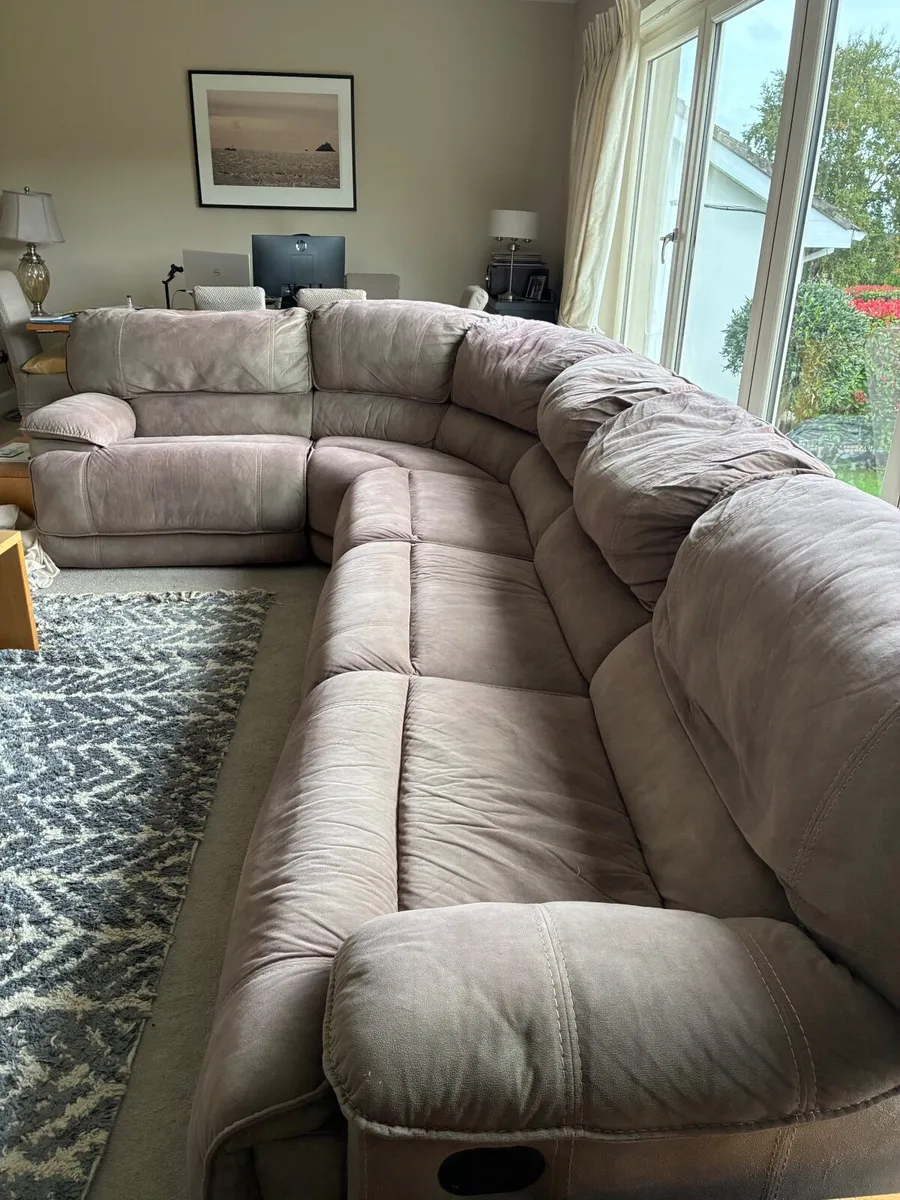 Corner Sofa ( large) in Soft Suede-Effect Fabric - Image 2
