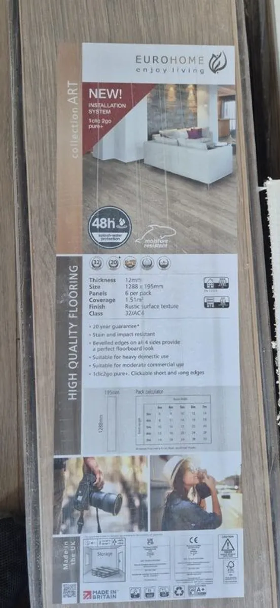 10.5m sq laminate flooring - Image 1