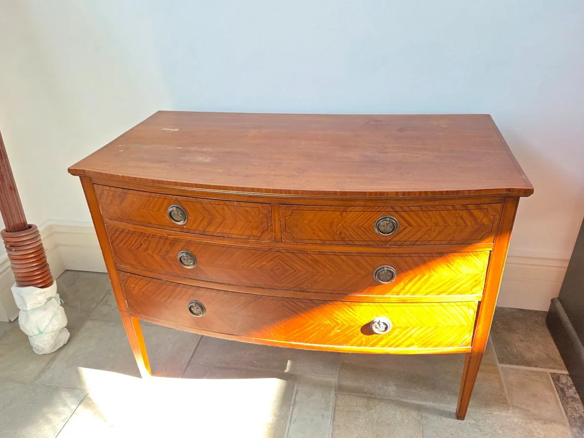 Vintage Art Deco wardrobe and chest of drawers - Image 2