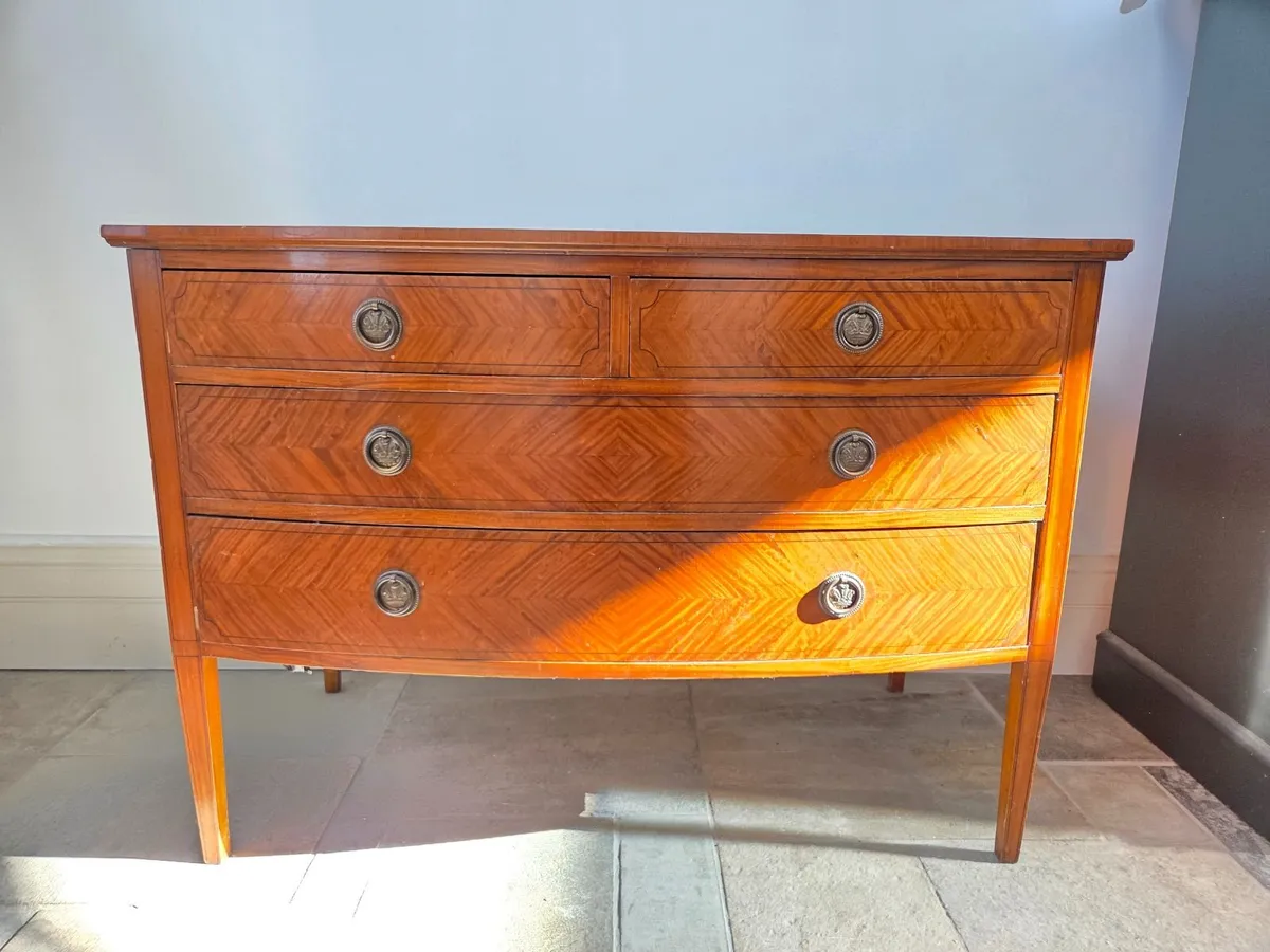 Vintage Art Deco wardrobe and chest of drawers - Image 3