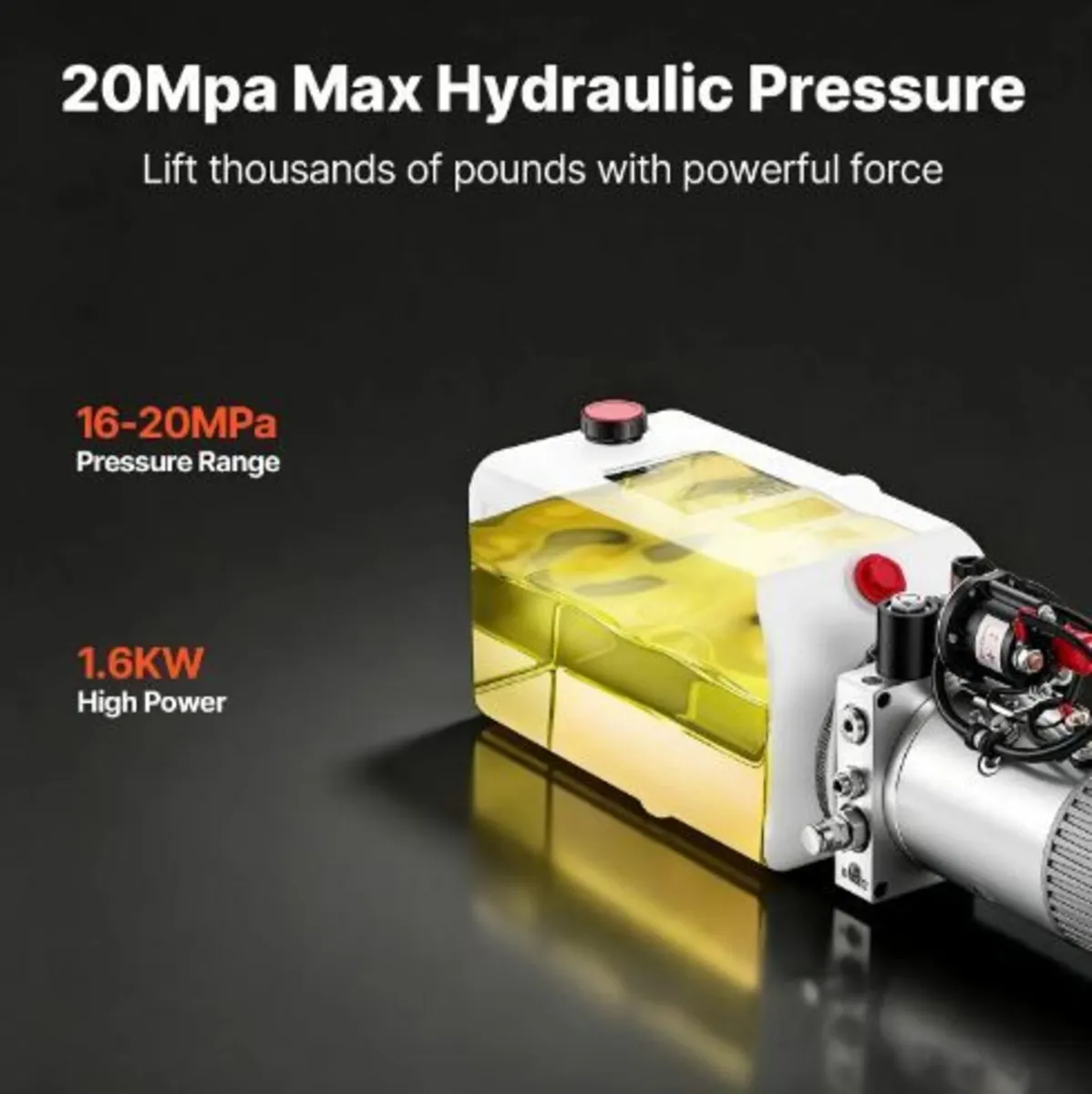 7L Hydraulic Pump, Single Acting Dump - Image 4