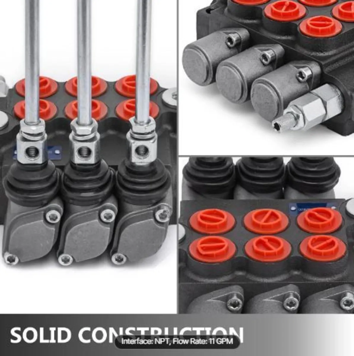 3 Spool Hydraulic Control Valve 11GPM - Image 2