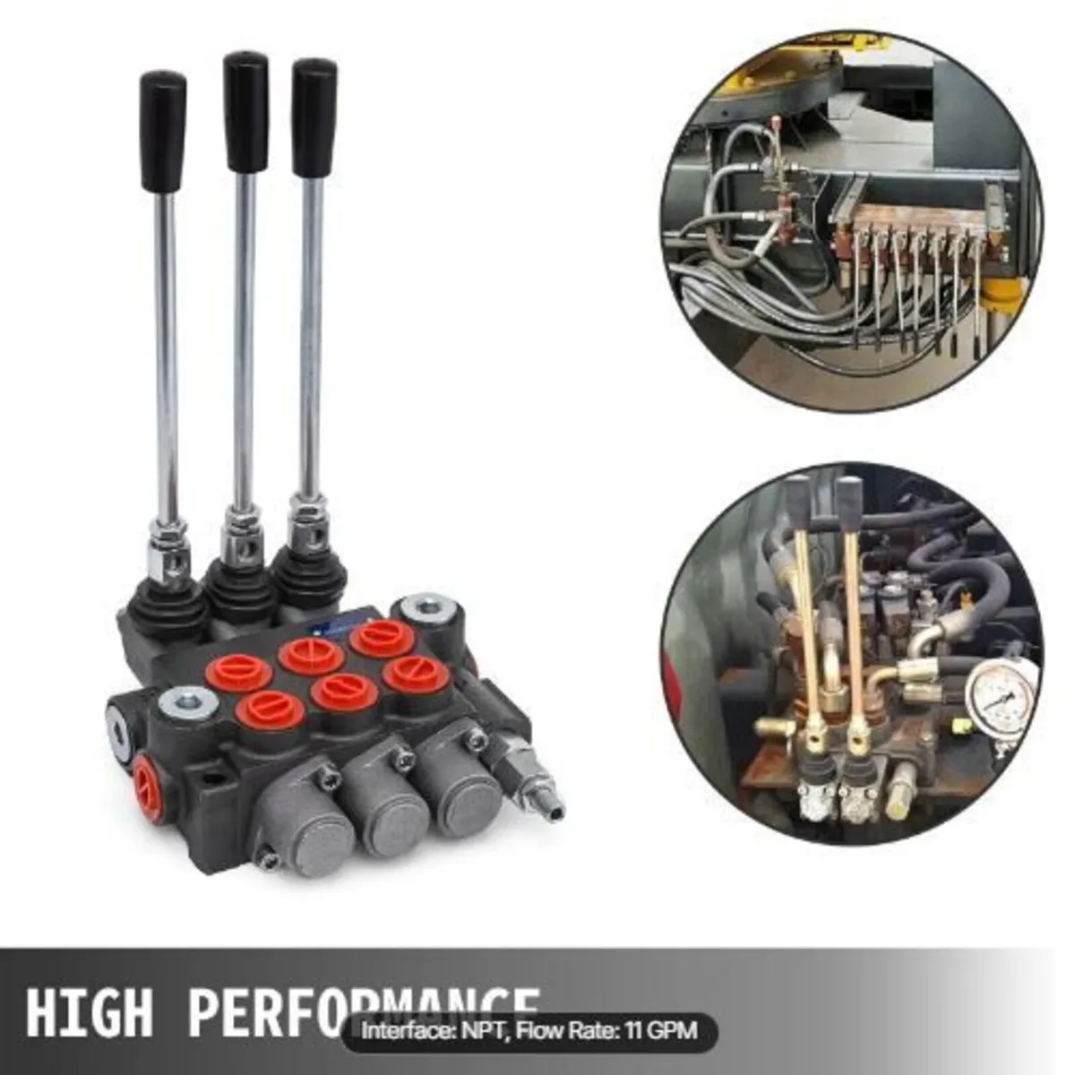 3 Spool Hydraulic Control Valve 11GPM - Image 4