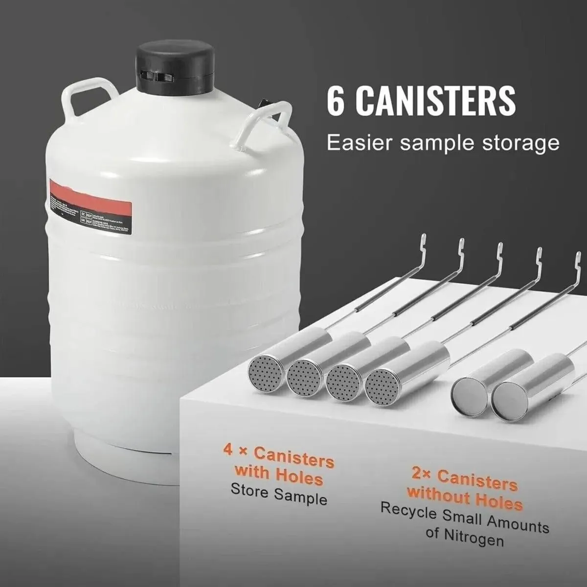 3L Liquid Nitrogen Storage Dewar Container - Image 3