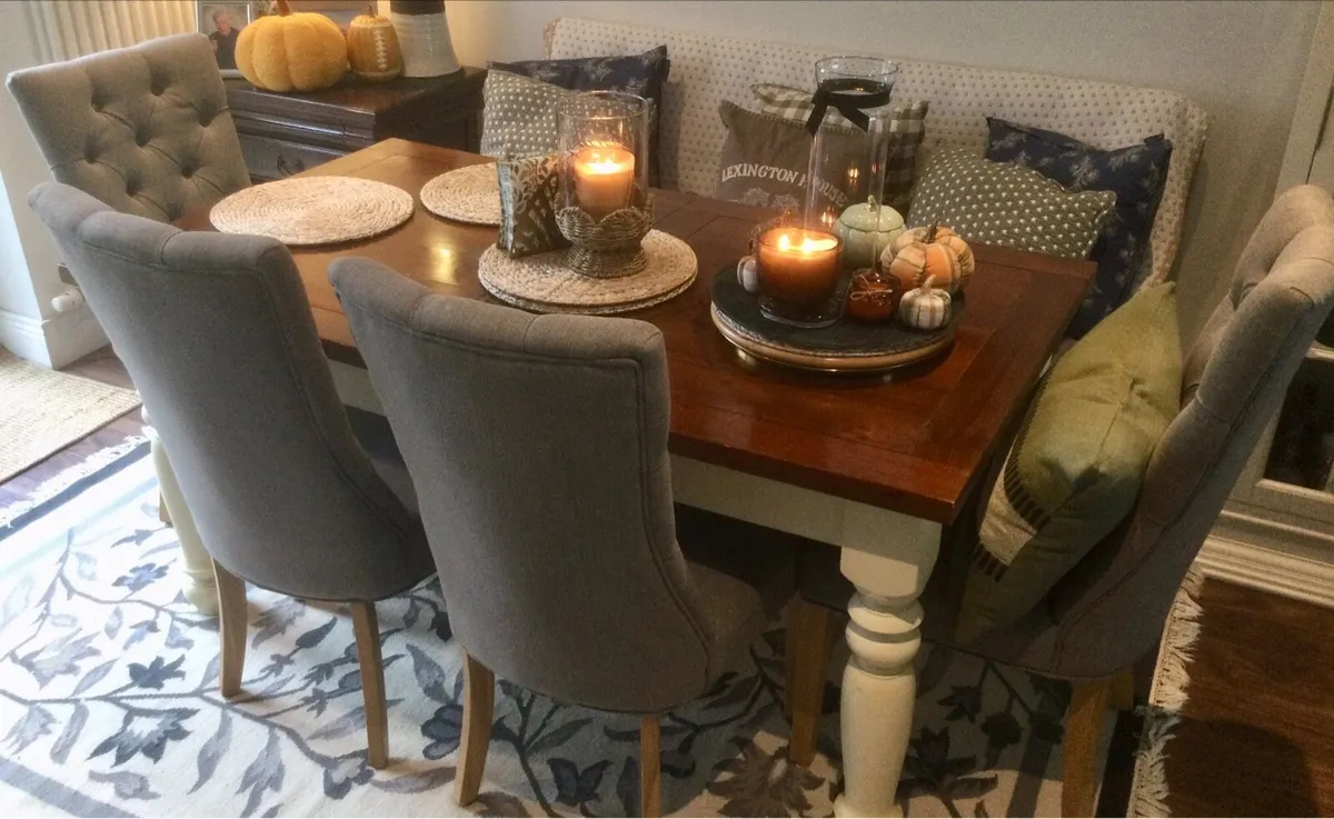 Laura Ashley Dining Room Table, seats 6 - 8 - Image 1