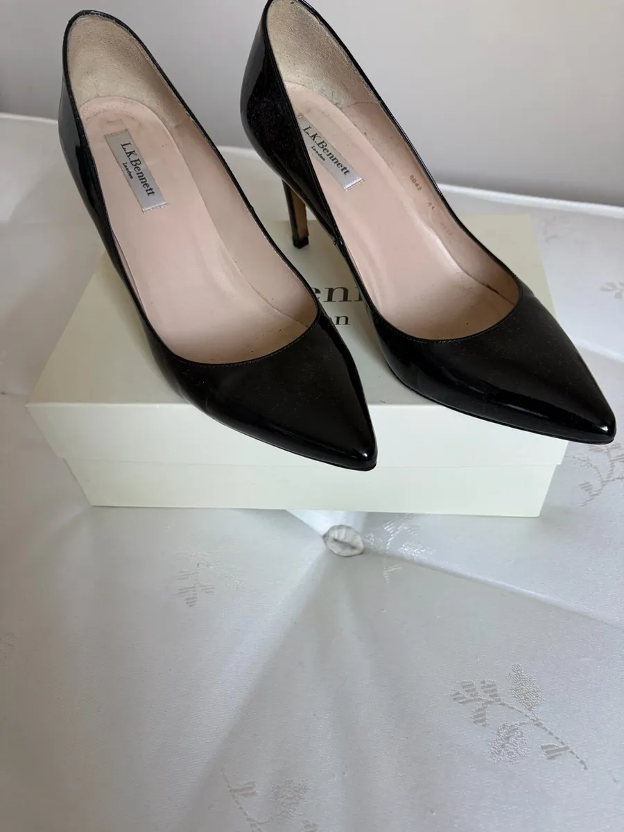 LK Bennett Black Patent Court Shoe - Image 2
