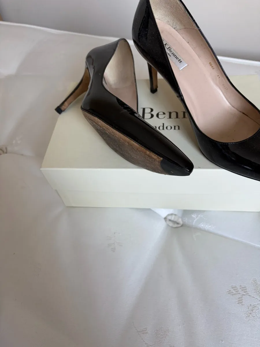 LK Bennett Black Patent Court Shoe - Image 3