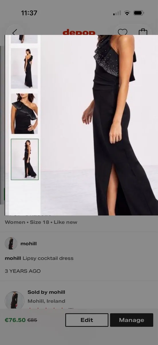 Lipsy black dress - stunning on - Image 3