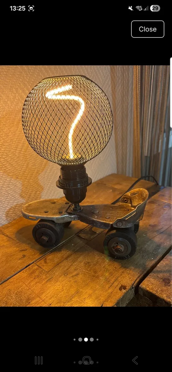 French Vintage roller skate lamp - Image 4