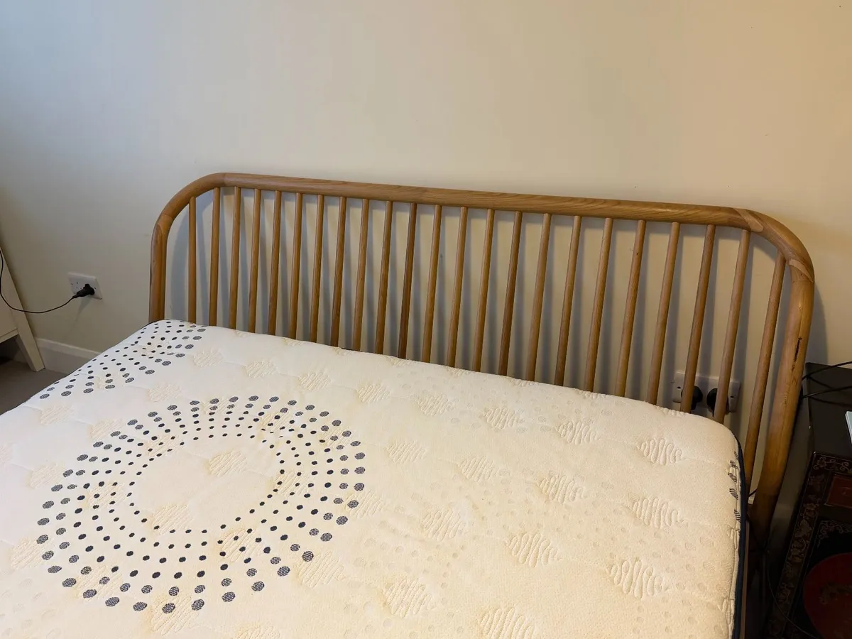 King size bed and mattress - Image 2