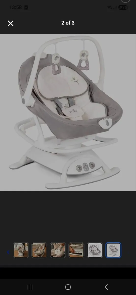 Joie Emeri 2-in-1 Baby Swing and Rocker Fern - Image 2