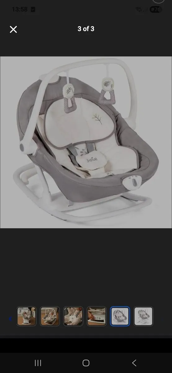 Joie Emeri 2-in-1 Baby Swing and Rocker Fern - Image 3