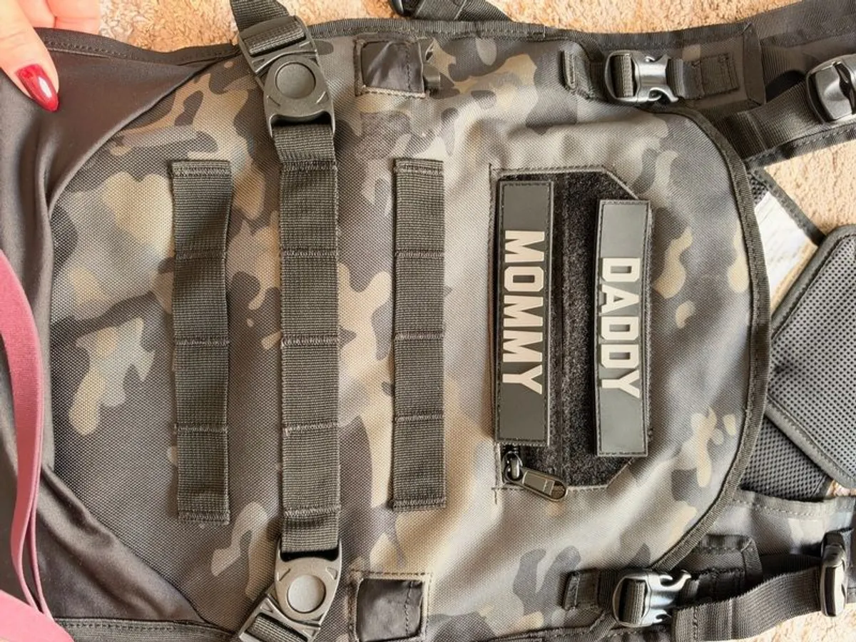 Tactical Baby Gear Carrier  Black Camo - Image 4