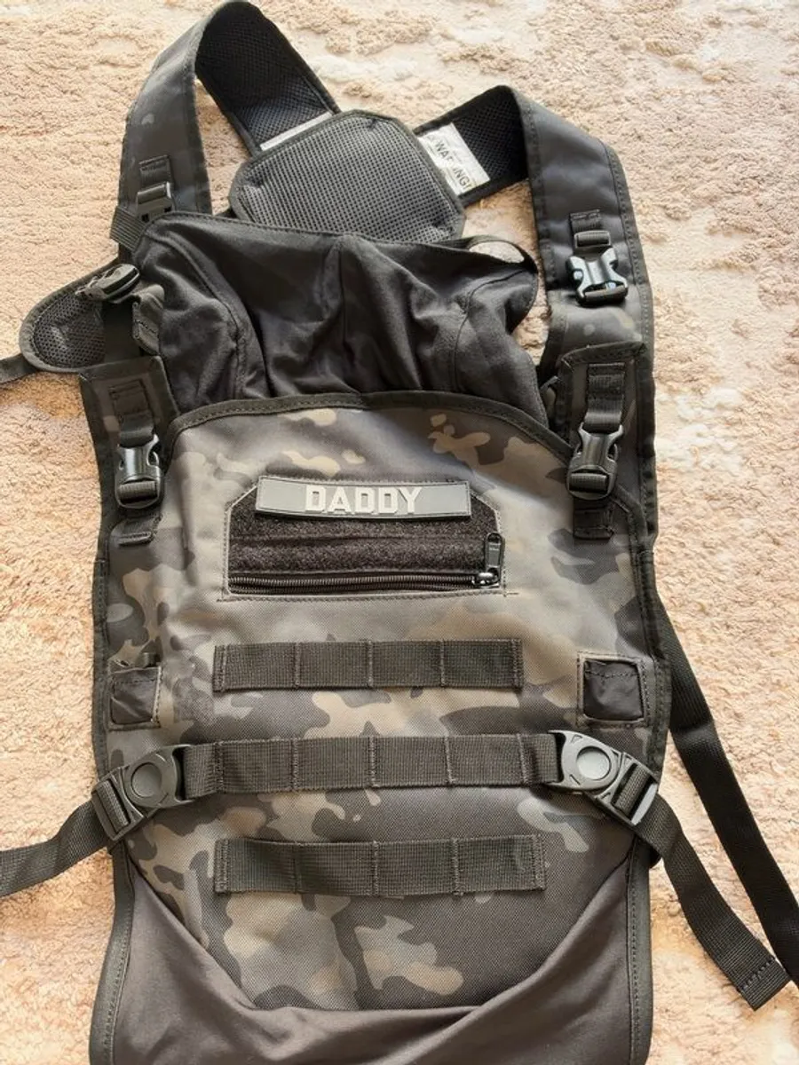 Tactical Baby Gear Carrier  Black Camo - Image 2