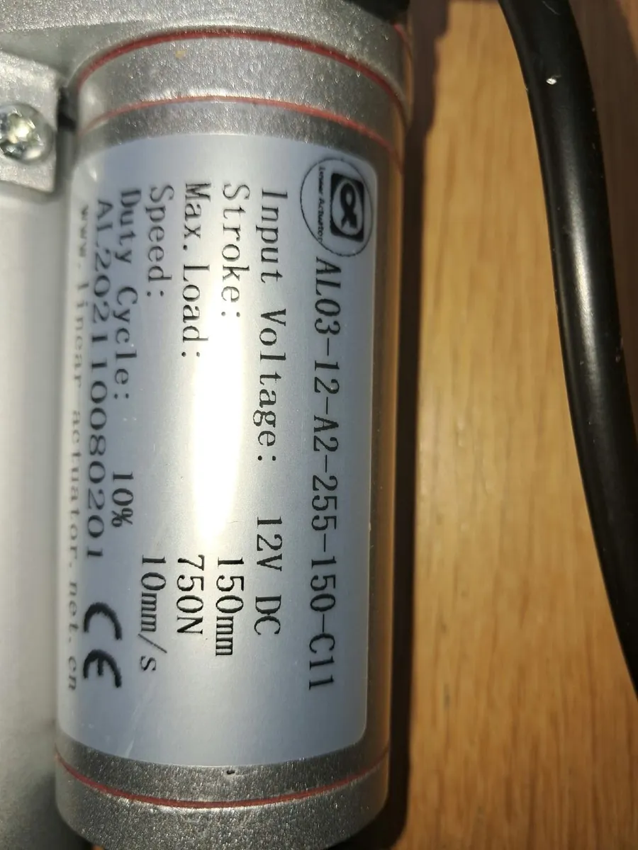12V Electric Linear Actuator – 750N – 150mm Stroke - Image 2