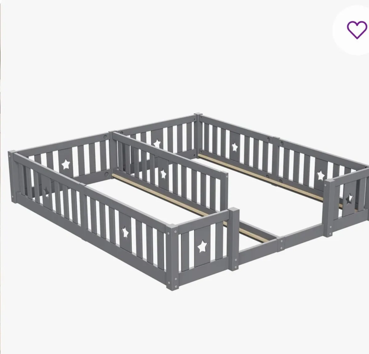 Montessori floor bed for 2 - Image 4