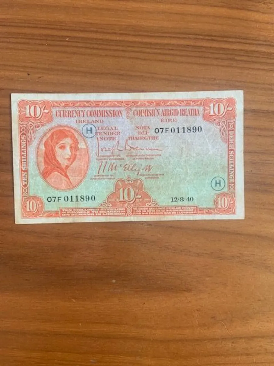 10 Shilling Lavery Note - 200 Euros - Image 1