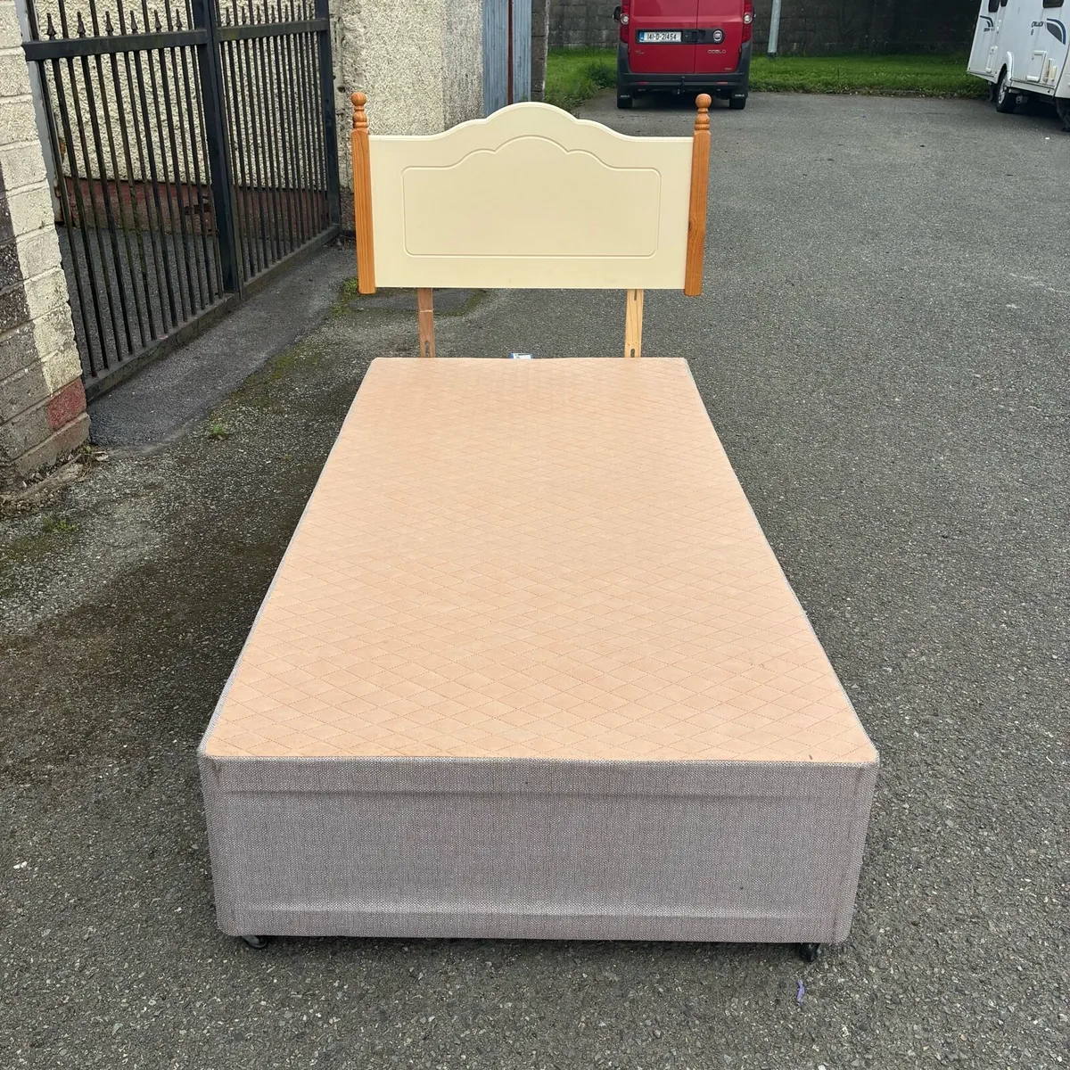 Single base & Headboard with Mattress - Image 1