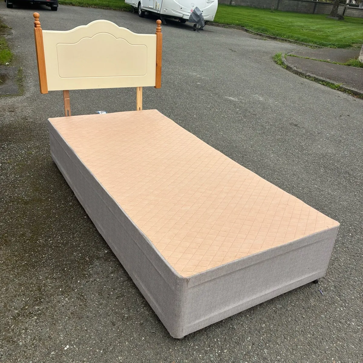 Single base & Headboard with Mattress - Image 2