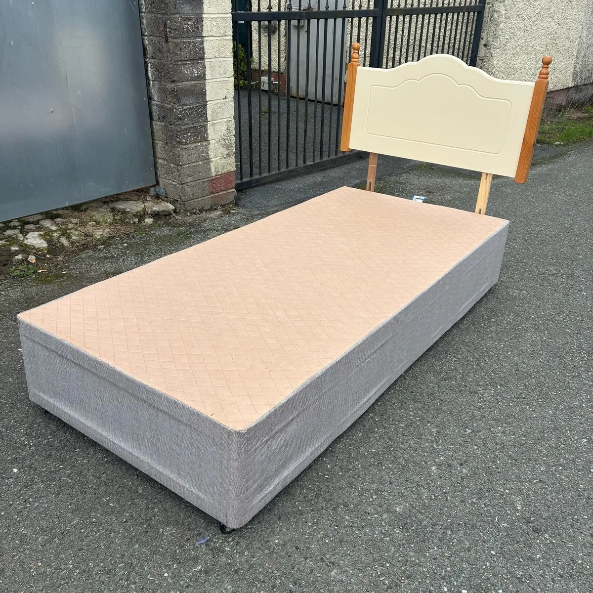 Single base & Headboard with Mattress - Image 3