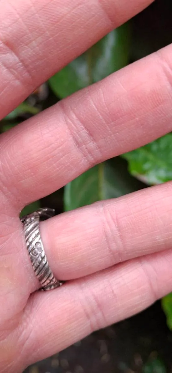 Antique C.1820 Silver Enamel Ring - Image 4