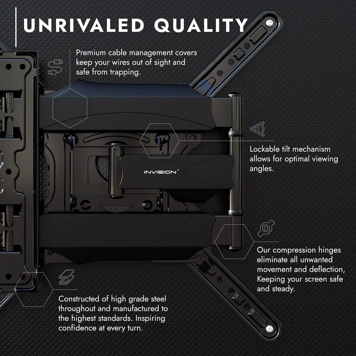 24–60 Inch Full-Motion TV Wall Mount Bracket - Image 2