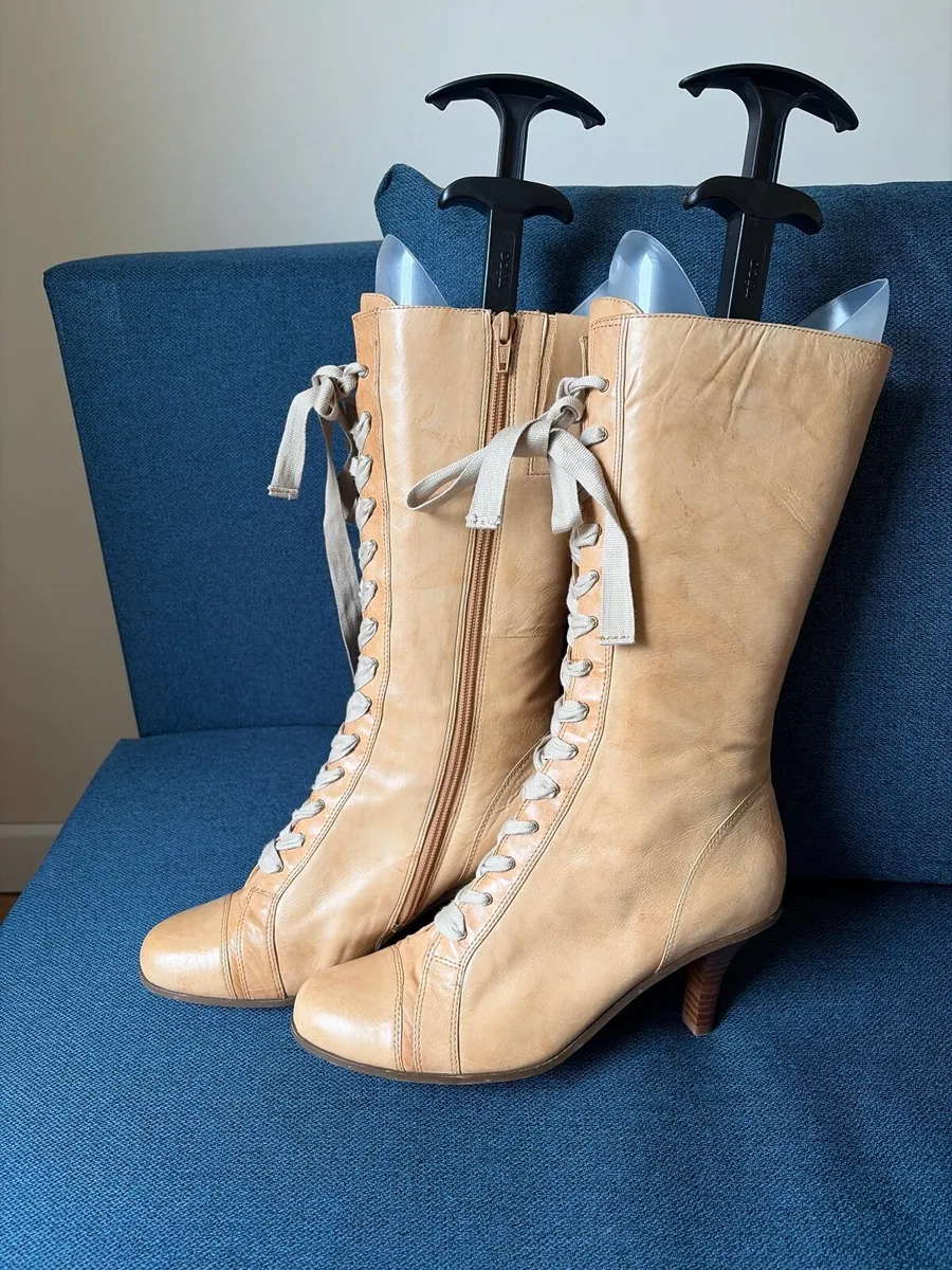 Vintage Leather Boots - Image 1