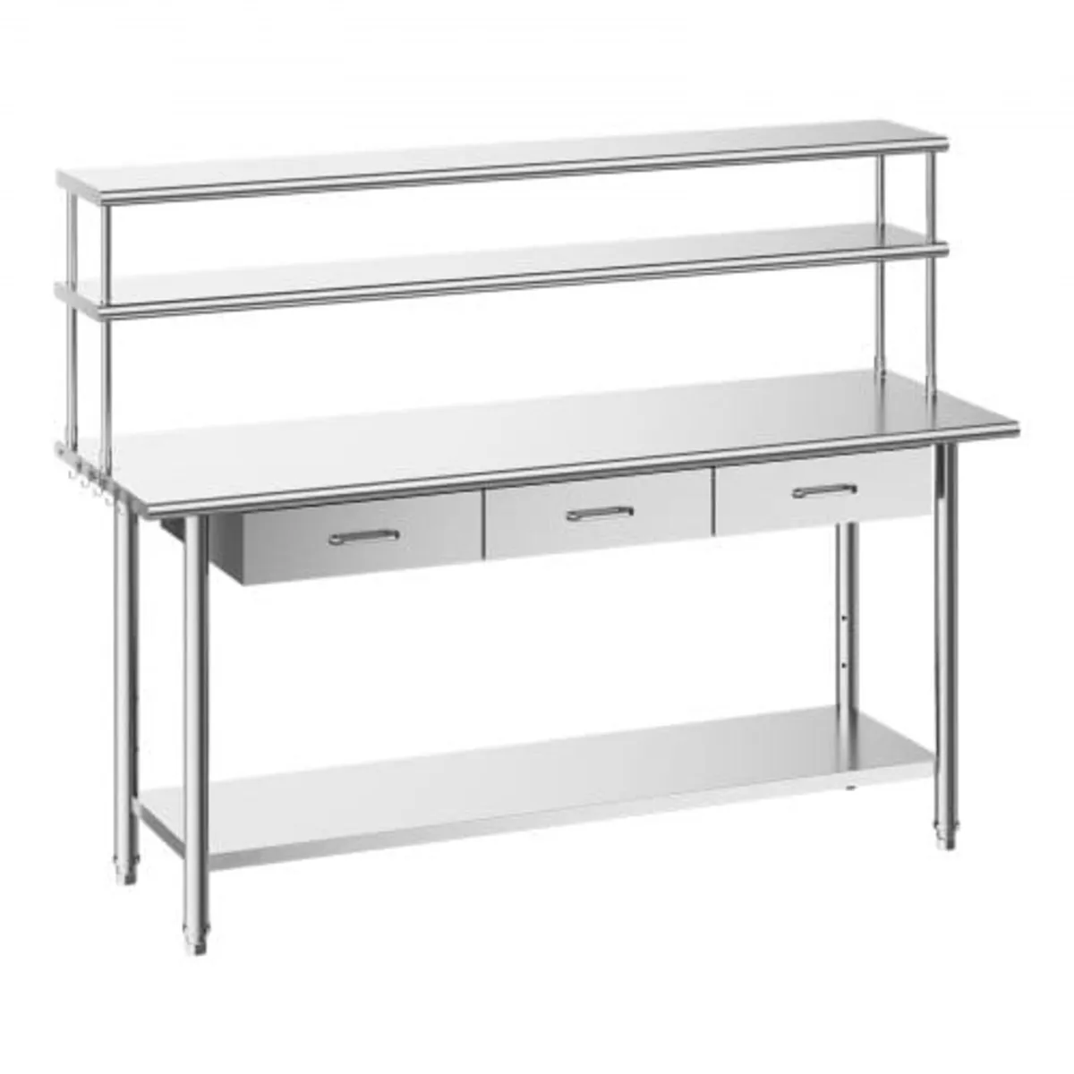 Stainless Steel Work Table, 61x183 cm Food Prep Ta - Image 1