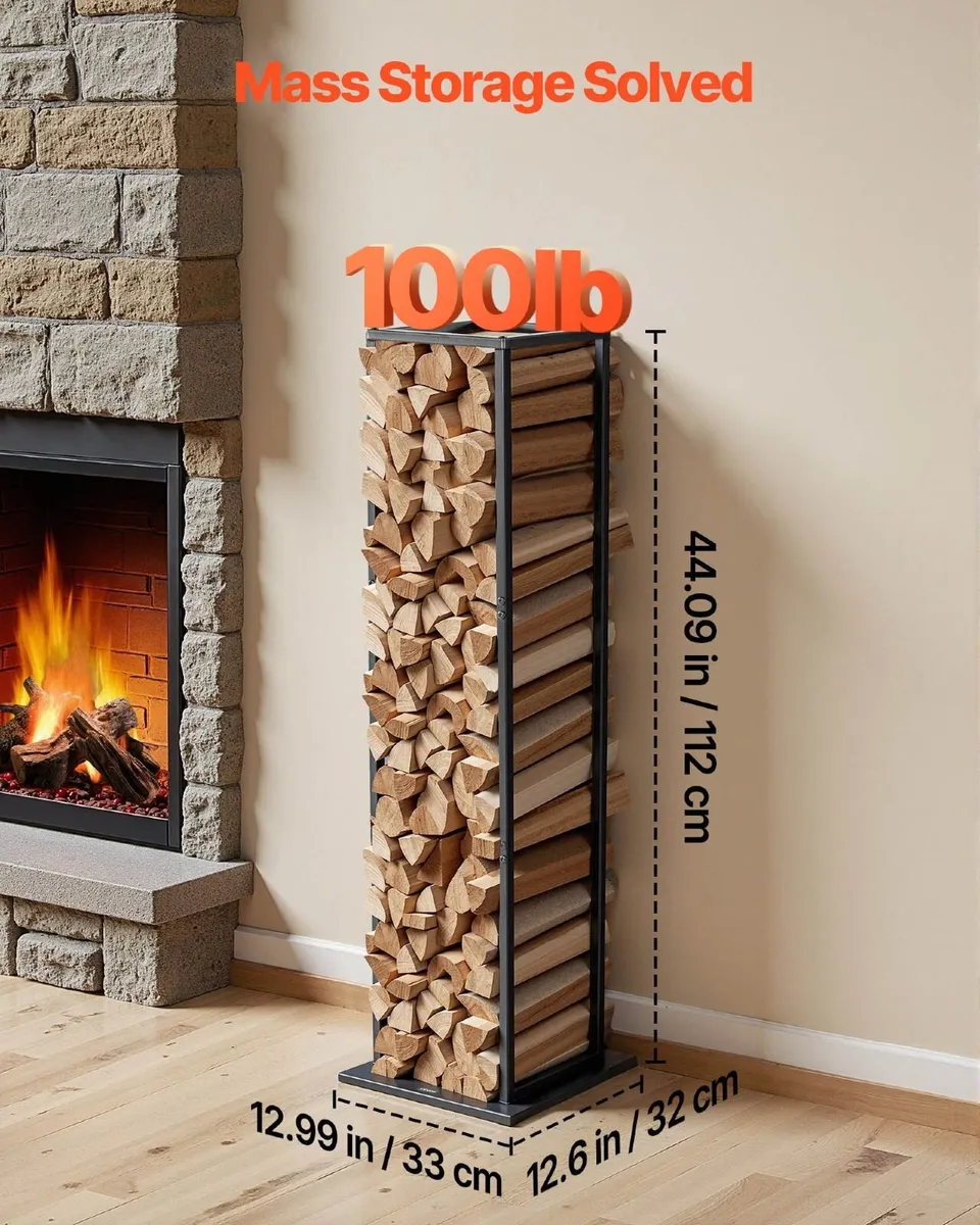 Indoor Firewood Rack, 45kg Capacity - Image 4