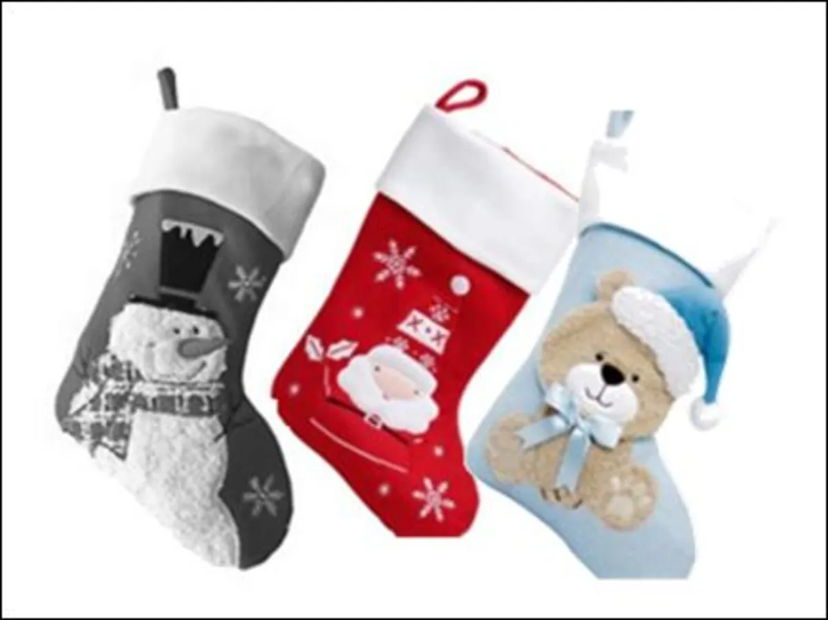Christmas Stocking, Santa Sack & Teddies - Image 1