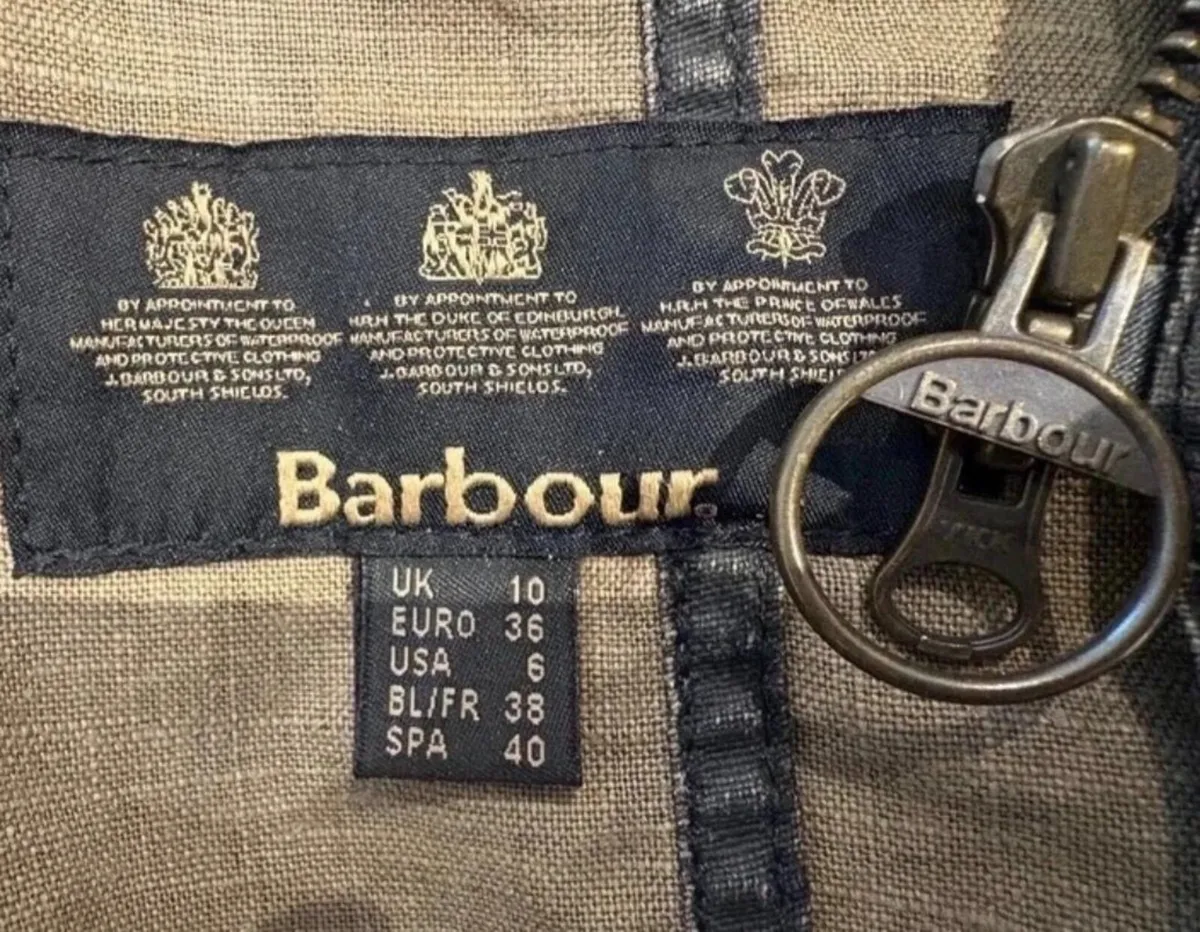 Rare Barbour Int'l Biker Jacket LQU0079 UK 10 - Image 3